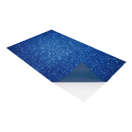 Cre Art öntapadó csillámos dekorgumi lap, A/4, 2 mm, kék