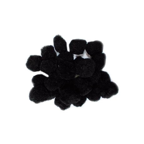 Cre Art pompon 30 mm, kb. 30 db/csomag, fekete