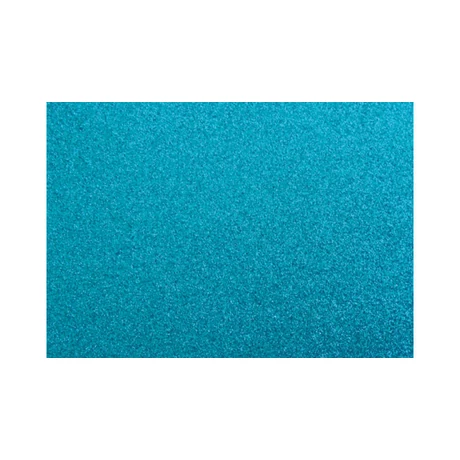 Cre Art öntapadó csillámos dekorgumi lap, A/4, 2 mm, türkizkék
