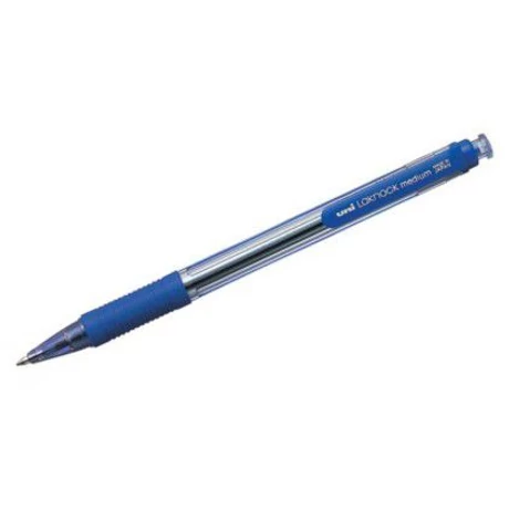 UNI SN-101 nyomógombos golyóstoll, kék.