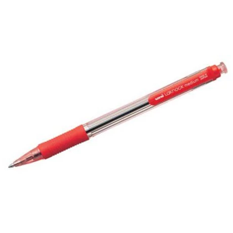 UNI SN-101 nyomógombos golyóstoll, piros.