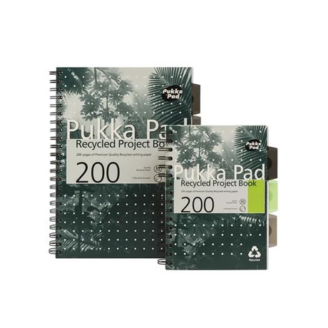 Spirálfüzet, újrahasznosított, A4, vonalas, 200 lap, PUKKA PAD