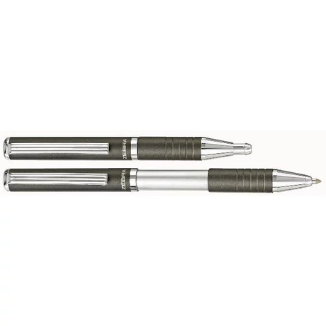 Zebra SL-F1 összetolható elegáns fém golyóstoll szürke. Díszdobozban