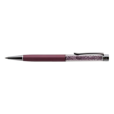 Golyóstoll, világos lila, felül világos lila SWAROVSKI® kristállyal töltve, 14 cm