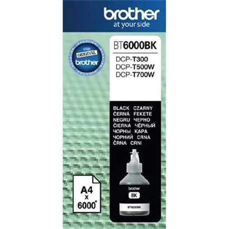 BT6000BK Tintapatron DCP T-300, 500W, 700W nyomtatókhoz, BROTHER fekete, 6K