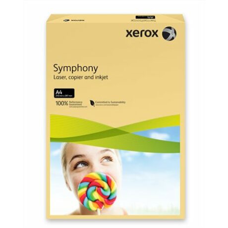 Másolópapír, színes, A4, 160 g, XEROX "Symphony", vajszín (közép)