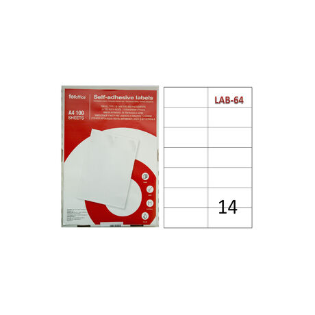 Etikett FOROFFICE 105 x 42,3 mm 14db/ív