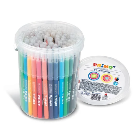 Filctoll PRIMO 614PEN96B, 96db-os készlet, 12 szín, műa. vödörben