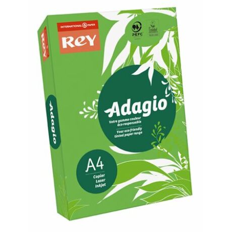 Másolópapír, színes, A4, 80 g, REY "Adagio", intenzív zöld