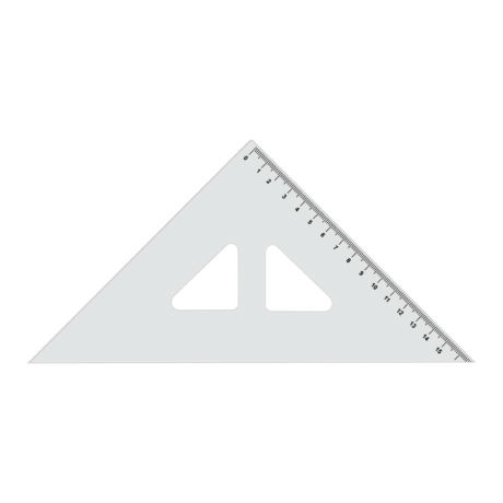 Vonalzó EDUCA háromszög 45° 16 cm