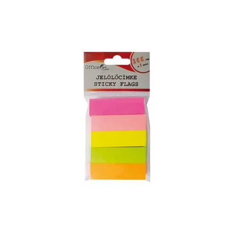Jelölőcimke 15X50mm Neon Papír 5 Szín, 100Lap/Szín