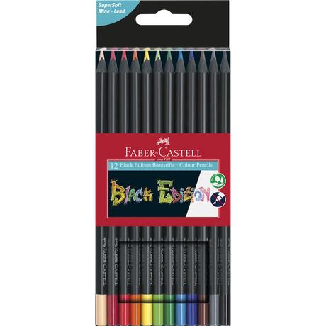 Faber-Castell színes ceruza készlet 12db-os BLACK EDITION fekete test