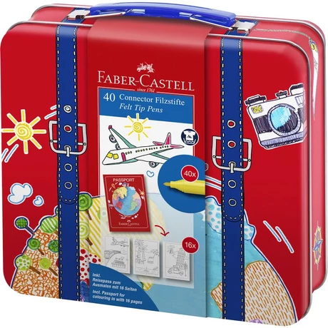 Faber-Castell filctoll készlet "Connector" 40db-os + kiegészítők KOFFER