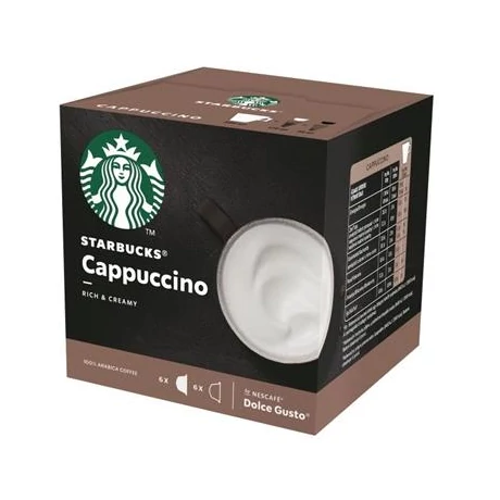 Kávékapszula, 12 db, STARBUCKS "Cappuccino"