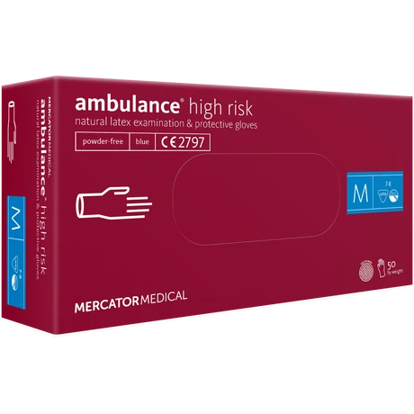 Gumikesztyű ambulance® high risk  "M"