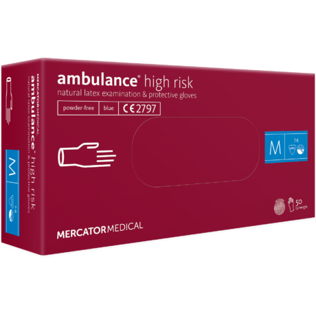 Gumikesztyű ambulance® high risk  "M"