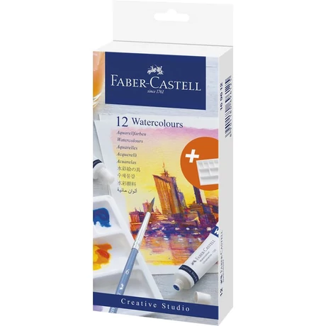  AG-VÍZFESTÉK KÉSZLET 12DB-OS TUBUSOS (12x9ml) CREATIVE STUDIO + KEVERŐ PALETTA