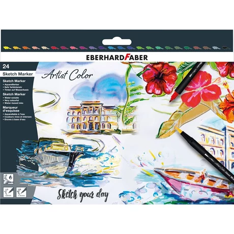 Eberhard Faber művész filctoll készlet 24db-os kétvégű ARTIST COLOR vázlathoz