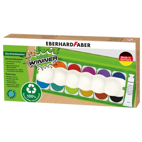 Eberhard Faber vízfesték készlet 12db-os GREEN WINNER + tempera+keverőpaletta