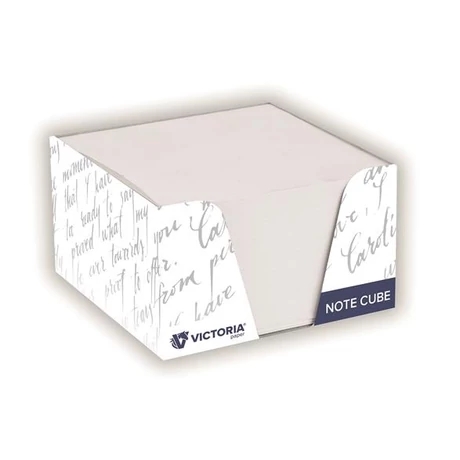 Kockatömb adagolóval, 85x85x50 mm, VICTORIA OFFICE
