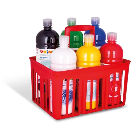Tempera PRIMO 6x1000ml, műanyag tartóban (fehér, sárga, piros, kék, zöld, fekete)