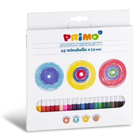 Színesceruza PRIMO Minabella középvastag, 24db-os készlet
