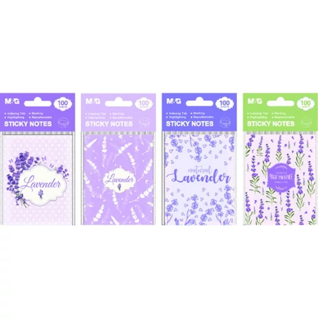 Öntapadó jegyzettömb M&G Lavender, 76x51 mm, 100 lap