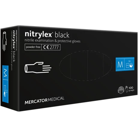 Gumikesztyű nitrylex® black "M"