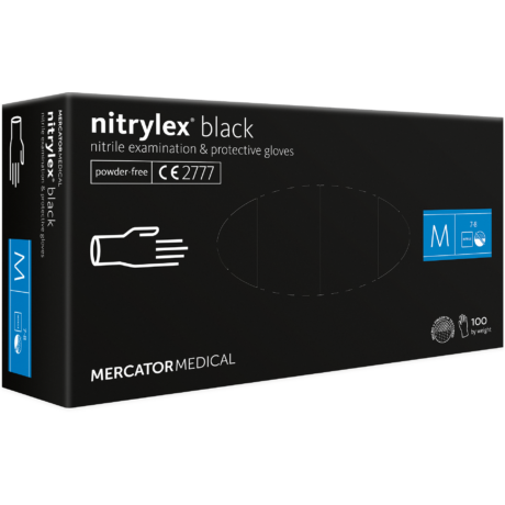 Gumikesztyű nitrylex® black "M"