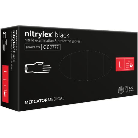 Gumikesztyű nitrylex® black "L"