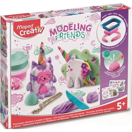 Modellező gyurma készlet, levegőre száradó, MAPED CREATIV, "Modeling Friends Magical", mág...