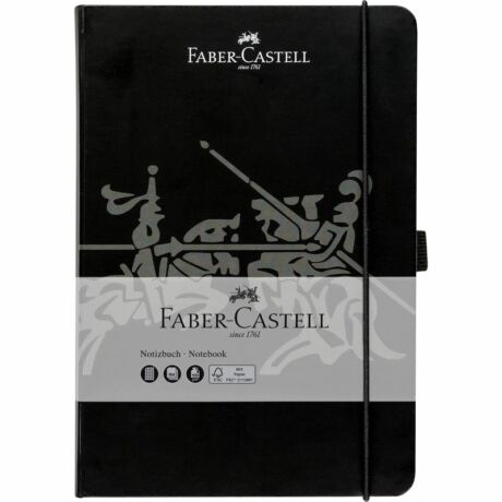  Faber-Castell jegyzetfüzet A/5 fekete 194lapos kockás tolltartóval