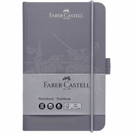  Faber-Castell jegyzetfüzet A/6 almásszürke 194 lapos kockás tolltartóval