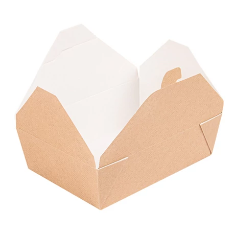 PAPÍR MENÜBOX 1RÉSZES 1980 ML 19,6*14*6,2 CM NATÚR MIKRÓZHATÓ IMP. 50 DB/CS