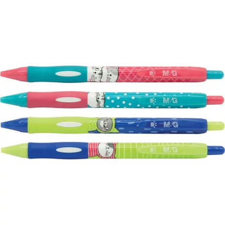 Golyóstoll 0,5 mm illatos tinta M&G "So Many Cats" kék