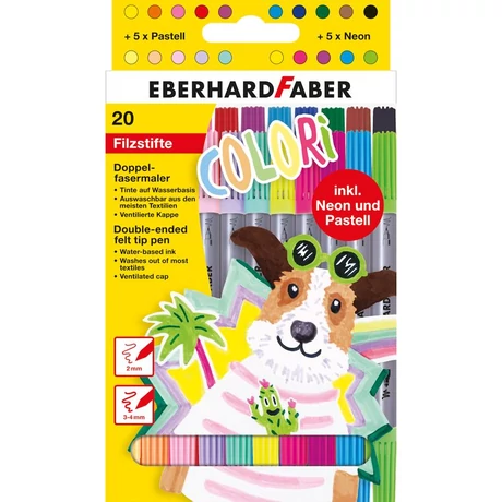 Eberhard Faber filctoll készlet 20db-os kétvégű