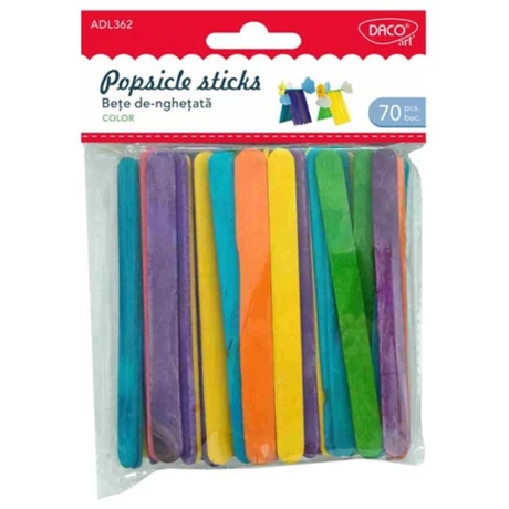 Fa spatula 112x10 mm 70 db/csomag Daco vegyes színek