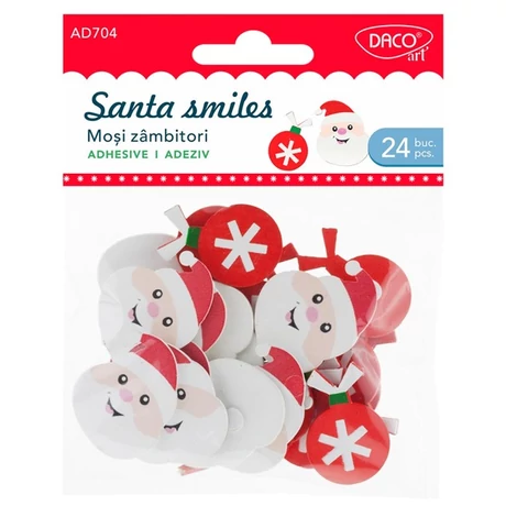 Fa dekoráció, mikulás Daco "Santa smiles"