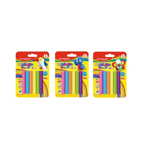 Gyurmakészlet 90 g. 6 db/bliszter Keyroad neon színek