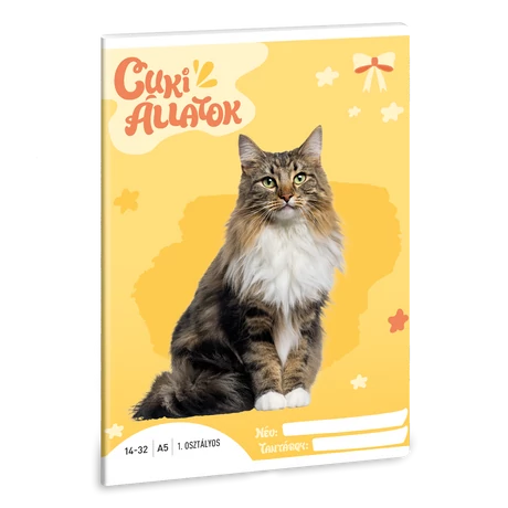 Ars Una Cuki Állatok - Norvég erdei macska A/5 1. oszt. füzet 14-32