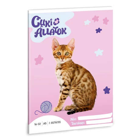 Ars Una Cuki Állatok - Bengáli macska A/5 2. oszt. füzet 16-32