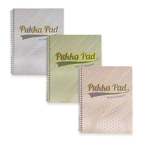 Spirálfüzet, A4+, vonalas, 100 lap, PUKKA PAD "Haze Jotta", vegyes szín