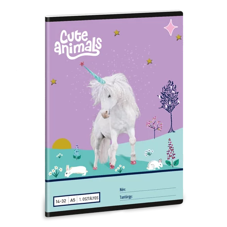 Ars Una Cute Animals - Unicorn A/5 1. oszt. füzet 14-32