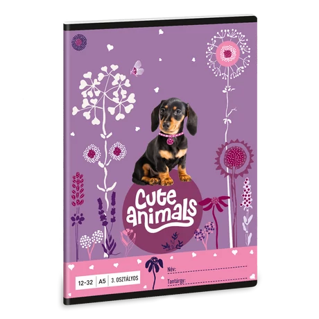 Ars Una Cute Animals-puppy A/5 3. oszt. füzet 12-32