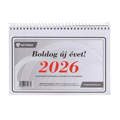 Naptár, asztali, 23TA, VICTORIA OFFICE (2026 évi) Naptár, asztali, 23TA, VICTORIA OFFICE (2026 évi)