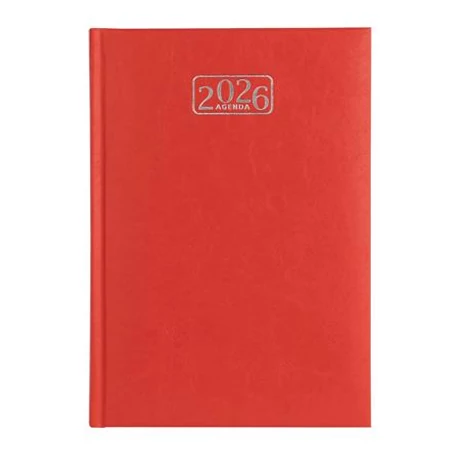 Naptár, tervező, A5, napi, VICTORIA OFFICE "Chrono", piros (2026 évi)