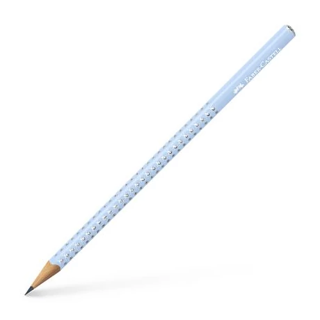 Grafitceruza, B, háromszögletű, FABER-CASTELL "Sparkle", gyöngyház égkék