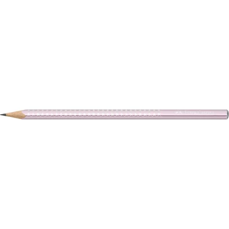 Grafitceruza, B, háromszögletű, FABER-CASTELL "Sparkle", metál rózsaszín