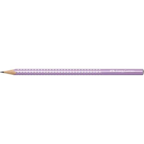 Grafitceruza, B, háromszögletű, FABER-CASTELL "Sparkle", metál lila