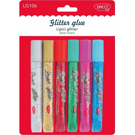Csillámragasztó 10,5 ml Daco 6 szín